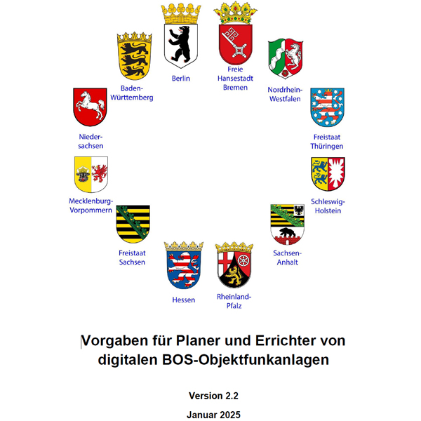Vorgaben für Planer und Errichter von digitalen BOS-Objektfunkanlagen